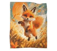 Plaid renard microfibre doux déco canapé chambre | 80×90inchtoucher peluche microfibre chaleur légère entretien facile