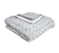 Atmosphera - Plaid Fausse Fourrure bou Gris Clair 120x160 cm