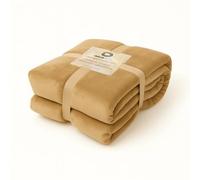 Plaid en sherpa flanelle 480 gsm 150X200 beige