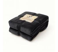 Plaid Sherpa Flanelle 200x240cm - 480GSM - Ultra-Doux & Chaud, Couverture Cocooning pour Canapé & Lit - Gris Anthracite - Déco Arts