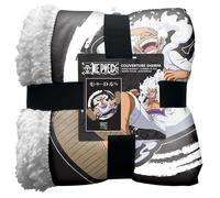 Plaid sherpa Homadict One Piece Luffy Gear 5 Noir 150 cm