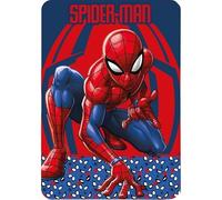 Plaid Spider-Man Officiel Marvel - Couverture Microfibre 100x140 cm - Doux, Chaud, Anti-Peluche - Lavable à 40° - (B)