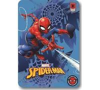 Plaid Spider-Man Officiel Marvel - Couverture Microfibre 100x140 cm - Doux, Chaud, Anti-Peluche - Lavable à 40° - (D)