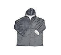 Plaid Sweat à Capuche "Fermeture" 85x118cm Gris