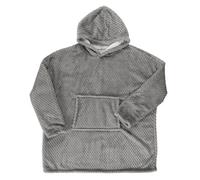 Plaid Sweat à Capuche Nid d'Abeille 85x118cm Gris