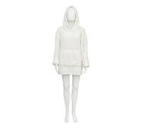 Plaid Sweat Imitation Fourrure Teddy 70x106cm Blanc