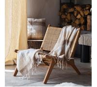 Plaid tartan Ecossais - Effet mohair Beige 127x152 cm