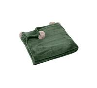 Plaid tout doux vert 130 x 160 cm