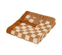 Plaid Tricot Damier Itha 130x180cm Ocre