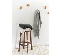 Plaid Tricot Recy n Polyester Recyclé Perle 130 X 160 Gris