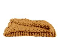 Plaid tricoté grosse maille 120x150 cm CHUNKY Jaune