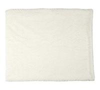 Plaid Ultra Doux 120x150cm Imitation Fourrure Blanche Motifs Géométriques - NASTY -
