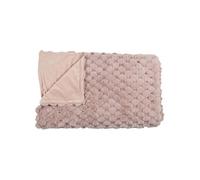 Plaid Ultra Doux 120x150cm Imitation Fourrure Nid d'Abeille Rose - FLUFFY - ALTOBUY Rose G