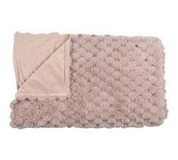 Plaid Ultra Doux 120x150cm Imitation Fourrure Nid d'Abeille Rose - FLUFFY - ALTOBUY Rose G