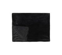 Plaid Ultra Doux 120x150cm Imitation Fourrure Noire - FLUFFY -
