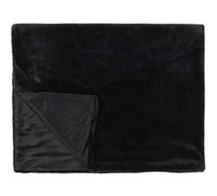 Plaid Ultra Doux 120x150cm Imitation Fourrure Noire - FLUFFY -