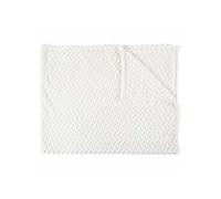 Plaid Ultra Doux 120x150cm Motif Chevrons Blanc - HOWY -