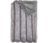 Plaid Ultra Doux 120x150cm Texturé Imitation Fourrure Gris - LORIS - ALTOBUY Gris G