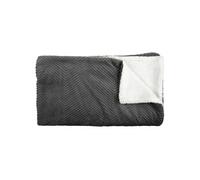 Plaid Ultra Doux 140x200cm Imitation Fourrure Texturée Grise et Sherpa - KATSU - ALTOBUY Gris G