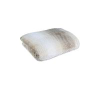 Plaid Ultra Doux 150x200cm Nid d'Abeille Dégradé Taupe Blanc - GAYA -