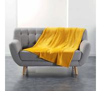 Plaid Uni en Flanelle Flanou 125x150cm Jaune
