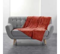 Plaid Uni en Flanelle Flanou 125x150cm Terracotta