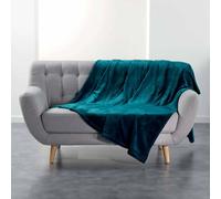 Plaid Uni en Flanelle Flanou 180x220cm Bleu