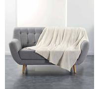 Plaid polaire - DOUCEUR D'INTERIEUR - Flanou - 180 x 220 cm - Blanc - Douceur et chaleur