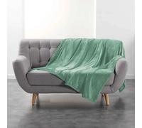 Plaid Uni en Flanelle Flanou 180x220cm Sauge