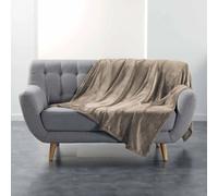 Douceur d'Intérieur Haltona Panneau A Oeillets Effet Lin Tisse Haltona Polyester, Naturel, 240x140 cm