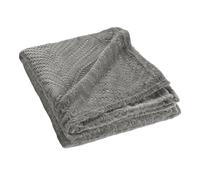 Plaid Uni en Flanelle Nelia 125x150cm Gris
