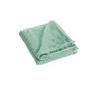 Plaid Uni en Flanelle "Nelia" 125x150cm Sauge