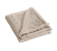 Plaid Uni en Flanelle Nelia 125x150cm Taupe