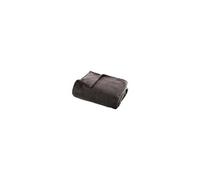Plaid uni gris foncé - Flanel - L 150 x l 125 cm