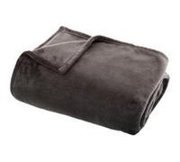 Plaid Doux Uni Flanel 125x150cm Gris Foncé