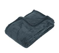 Atmosphera – Plaid Kiesa – Microfibre 130x180 cm – Bleu Orage