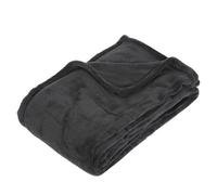 Plaid Uni Microfibre ""Kiesa"" 130x180cm Gris Foncé