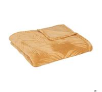 Atmosphera – Plaid en flanelle Zoa 125 x 150 cm Ocre