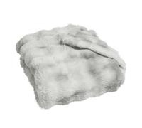 Douceur d'Intérieur Plaid Hiver Chaud (125 x 150 cm) Mounty Gris, Imitation Fourrure