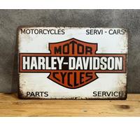 PLAK2L -Plaque Métal Vintage Décorative Harley Davidson - 30x20cm