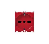 PLAN 2P+T BIPASSO SCHUKO ROSSA 16A UNEL 14210.R