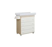 Plan à langer Bois/Blanc Poids Beige
