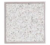 Plan de travail encastré en granit Bianco Crystall avec plateau en acier inoxydable 250x250x10 mm