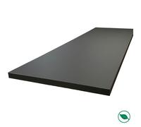 Plan de travail stratifié HPL noir mat 2000 x 650 x 38 mm FSC - Gamme Signature FORESTEA Dimensions : 2000 mm x 650 mm x 38 mm