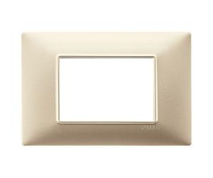 Plana Plaque 3 Modules Couleur Champagne Mat 14653.22 - Vimar