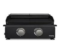 Plancha 2 brûleurs U noire fonte émaillée - PLX1022 Noir G