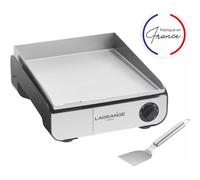 Lagrange Plancha électrique Pro 35 – 1750 W – plaque inox 35 x 40 cm – 219201