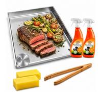 Plancha 30 x 40 cm avec évacuation de la graisse compatible avec Rösle Air Pro F60
