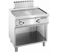 Plancha à Gaz 1/2 Lisse, 1/2 Rainurée Armoire Ouverte Bartscher 1 G