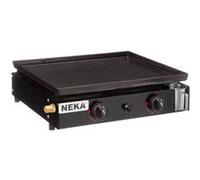Plancha Gaz 2 Feux - NEKA - Acier émaillé - Allumage électronique - Surface de cuisson 44x36 cm
